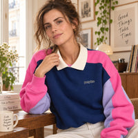 Sweat Mel oversize coton bio col croquet - Perpète Perpète Hersée Paris 9