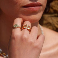 Bague Aella ovale martelé doré Hersée Hersée Paris 9