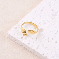 Bague Charis dorée - Mains protectrices & acier inoxydable - Hersée Hersée Hersée Paris 9