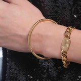 Bracelet jonc Ouroboros doré Hersée Hersée Paris 9