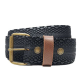 Ceinture en pneu de vélo Gravel upcyclée noire et châtaigne - La Vie est Belt La vie est belt Hersée Paris 9