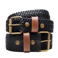 Ceinture en pneu de vélo Gravel upcyclée noire et châtaigne - La Vie est Belt La vie est belt Hersée Paris 9