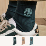 Chaussettes sport mi-mollet bouclette coton recyclé - Faguo Faguo Hersée Paris 9
