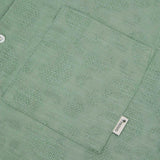 Chemise Paiolive manches courtes jacquard vert clair coton et viscose - Faguo Faguo Hersée Paris 9