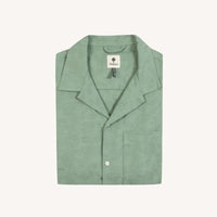 Chemise Paiolive manches courtes jacquard vert clair coton et viscose - Faguo Faguo Hersée Paris 9