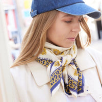 Foulard carré 100×100 grand format en coton imprimé - Bonheur du Jour Paris Bonheur du Jour Paris Hersée Paris 9