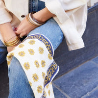 Foulard carré 60×60 bandana en coton imprimé - Bonheur du Jour Paris Bonheur du Jour Paris Hersée Paris 9