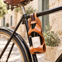 Porte-bouteille Vélo cuir La Bouclée Originale 75 cl Gold - La Bouclée La Bouclée Hersée Paris 9