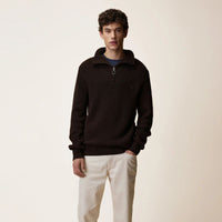 Pull camionneur Ardenne homme col zippé laine côte perlée - Faguo Faguo Hersée Paris 9