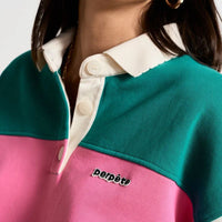 Sweat Linda col polo croquet ultra oversize coton bio - Perpète Perpète Hersée Paris 9