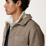 Veste Lorge laine mélangée boutonnée - Faguo Faguo Hersée Paris 9